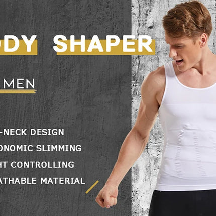 Men Slimming Body Shaper Chest Compression Shirts Tummy Control Shapewear Abdomen Slimming Vest Waist Trainer Corset Tank Top