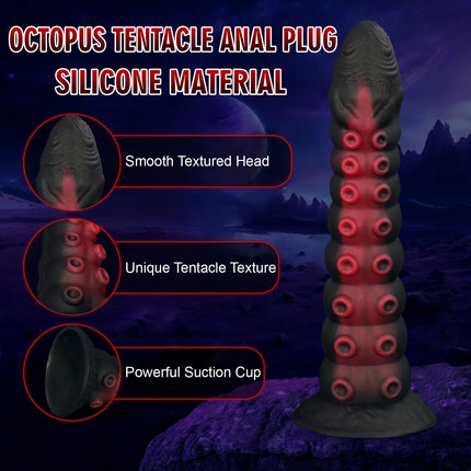 New Tentacle Anal Plug Mixed Color Alien Dildo Soft Huge Butt Plug Suction Cup Anal Toys Vaginal Anal Dilator Sex Toys Women Men