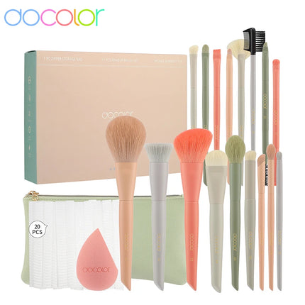 Docolor Makeup Brush Set Professional 10-30pcs Eyeshadow Blush Synthetic Foundation Brush Powder Contour Cosmetic Tool For Women