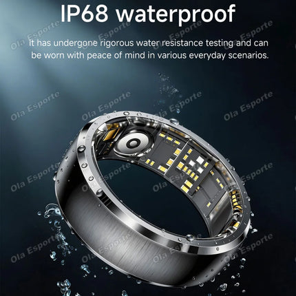 2026 Stainless Steel Smart Ring2026 Information Vibration Reminder Hand Gestures Control Heart Rate Health Monitoring Smartring