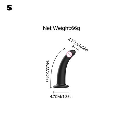 Silicone Anus plug with Strong Suction Cup, Smooth Curve Prostate Massager for Men, Flexible G-Spot & Sphincter Stimulator Toy