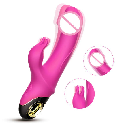 Twisting Wiggle Rabbit Vibrator for Women Vagina G-Spot Vibrator Clitoris Stimulator Female Masturbation Sex Toy for Women