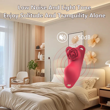 10-Frequency Lace Wear Rose Vibrator Long Distance Remote Control Clitoris U Point Masturbation Sex Toy Adult Female Couple Game