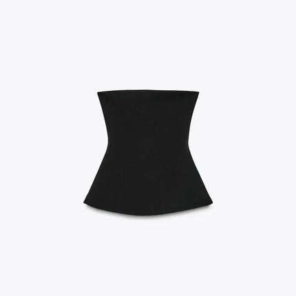 Spring New Women's Design Slim Fit Double Cloth Wrap Chest Sleeveless Top Simple Sleeveless Commute Regular Length Pure Color
