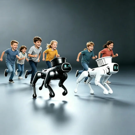 AI Programmable RC Robot Dog With Detachable Loading Basket Multifunctional Stunt Mechanical Pet Children Holiday Toy