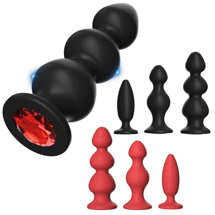 Anal Plug Silicone Butt Plug 3 Sizes Butt Plug Crystal Base Anal Vaginal Expander Sex Toy Adults Games Couple Erotic Products