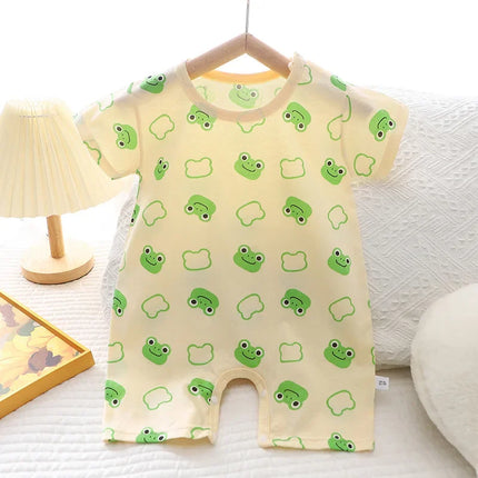 2025 Infant Toddler Crawling Clothes Cotton Summer Boys Girls Thin Male Baby Female Short-sleeved Romper suit Children's Onesie
