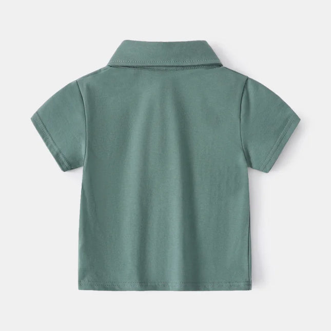 Basic Black Polo Shirts for Kids Boys Clothes Short Sleeve Toddler Girl T Shirt with Collar Simple Tshirt Baby Child Summer Tops