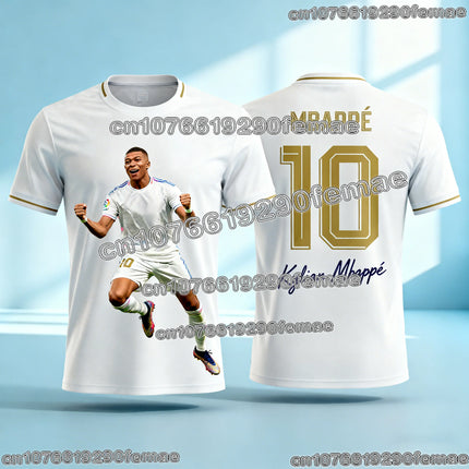 Commemorative Mbappé Soccer Jersey Special Edition Men Women Kids Outdoor Quick-Dry Breathable Football Shirt