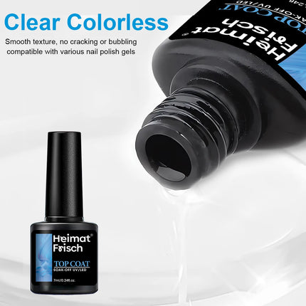 Heimat Frisch 1/3 Bottle Base Gel + Top Gel + Matte Top Gel – A multi-functional gel nail polish with a base and top coat for ea