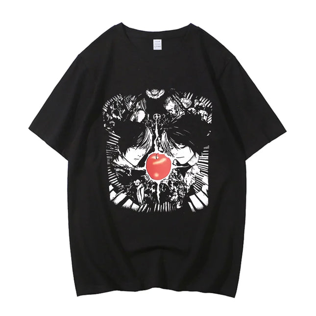 Harajuku Death Note T Shirts Anime Graphic Printing T Shirt High Quality Cotton Fashion Streetwear Unisex Top Tee
