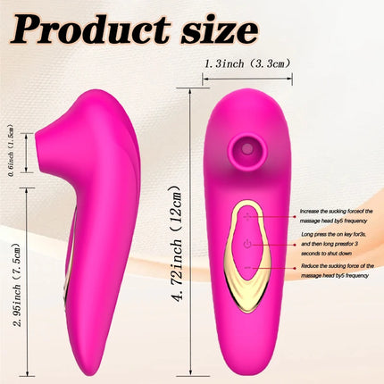 Clitoral Sucking Vibrator for Women Clit Sucker Vibrators with 5 Suction & Vibration Mode Waterproof Rose Sex Toy Clitoris