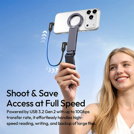 Ulanzi MA58 SSD Enclosure & MagLock Phone Stand Tripod 2 in 1 for iPhone 17 Travel Vlog Tiktok Live Streaming Phone Accessories