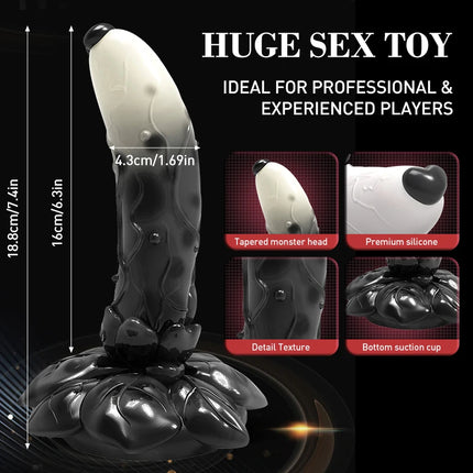 Monster Dildo Silicone Fantasy Colorful Cute Dildo Gingerbread Man Strong Suction Cup Dragon Dildo Anal Plug Sex Toys For Women