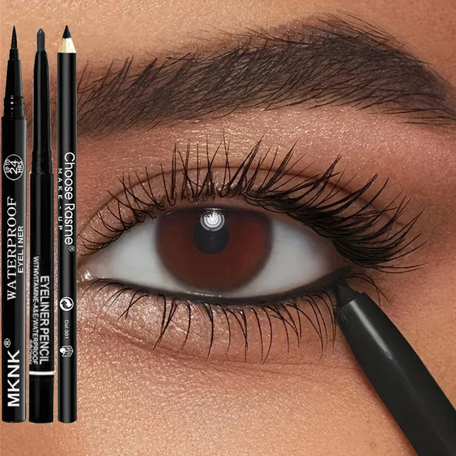 30Pcs Waterproof Lasting Liquid Eyeliner Wholesale No Ink Leakage Smooth Quick-Dry Black Coffee Eyeliner Gel Non-fading Makeup