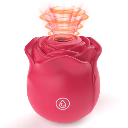 1PC Rose Flower 2 In 1 Vibrator Sucking Beating Nipple Clitoral Stimulator Powerful G-spot Vaginal Vibrator Sex Toys for Women