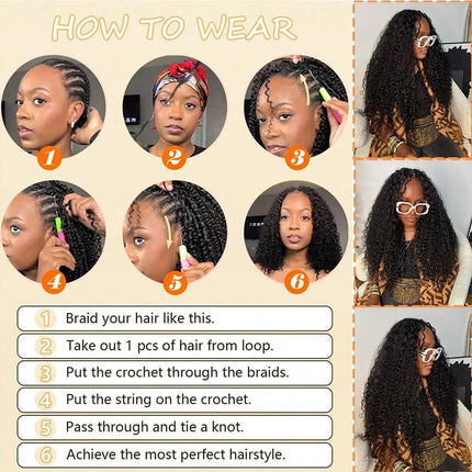 Burmese Curly Miracle Knots Human Crochet Human Hair For Braiding Boho Braids Pre-Separated Feather 100% Human Hair Extensions