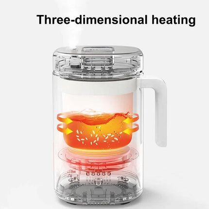 300W Smart Rice Cooker Multi-function Ceramic Non-stick Fast Electric Cook Pot 800ml Portable Electric Lunch Box For 1~2 People