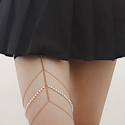 Bohemian Elastic Band Leg Thigh Chain Women Beach Sexy Long Tassel Harness Multilaye Adjustable Body Jewelry Summer Holiday Gift