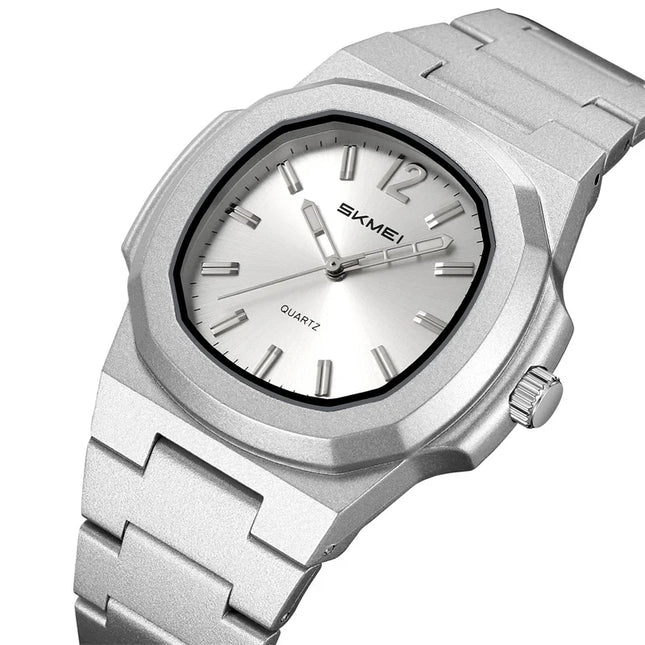 Skmei Bracelet Watches for Mens Analog Display 50M Waterproof Simple Style Quartz Wristwatch