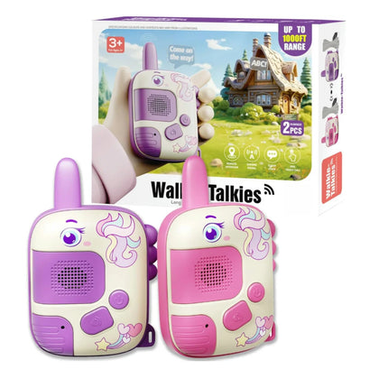 2PCS Walkie Talkie Toys for Kids, Unicorn Gifts for Girls Age 3-9,Birthday Presents Xmas Gifts Outdoor&Indoor activity ,camping