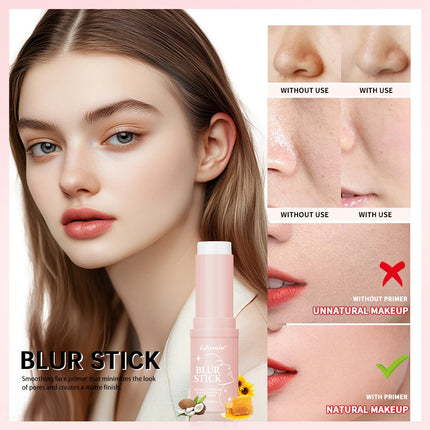 Blur Stick Like Baby Skin Instant Pore Eraser Primer Makeup Long-Lasting Oil Control Moisturizing Matte Finish Blur Pores Makeup