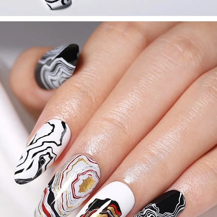 BORN PRETTY 10m Stamping Nail Polish White Black Gold Red Colorful Nail Art Printing Varnish DIY for Nail Plate Design Varnish