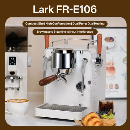 CAFOVO E135 15Bar Semi-Automatic Coffee Maker Dual OLAB Pump Dual Boiler Espresso Machine for Home Barista & Commercial Use