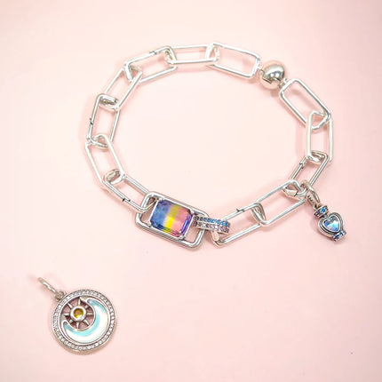 925 Sterling Silver ME Series Charm Infinite Heart&Animals Pendant Fit Original Bracelet Women DIY Party Jewelry Gift Daily Wear
