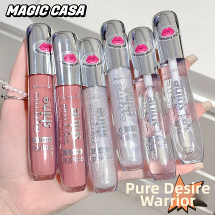 Fine Shimmer Lip Oil Gloss Long Lasting Hydrating Moisturizer Transparent Water Based Pearlescent Lip Glaze