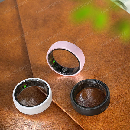 New Smart Ring With Box Heart Rate Stress Monitoring Men Womenes Smartring Gesture Control Waterproof Health Sports Rings 2025
