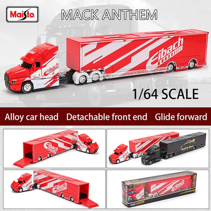 Maisto 1:64 1993 454 INTERNATIONAL LONESTAR Transport Casting Manufacturing Trailer Model Simulation Model Alloy Car Collection