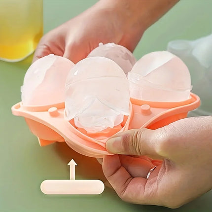 1pc Whiskey Ice Ball Shaped Rose Flower Silicone Ice Tray - Perfect for Home-Made Ice Cubes and Cocktails
