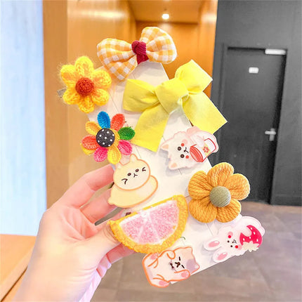 10pcs Cute Children's Hair Clip Baby Hair Jewelry Girl