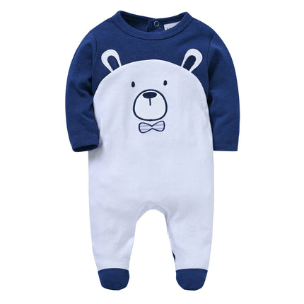 KAVKAS 1/2/3 Pcs Baby Boys Rompers Cartoon Print Overalls Cotton Infant Clothing Kids Jumpsuit Newborn Pajimas 0-3 Months