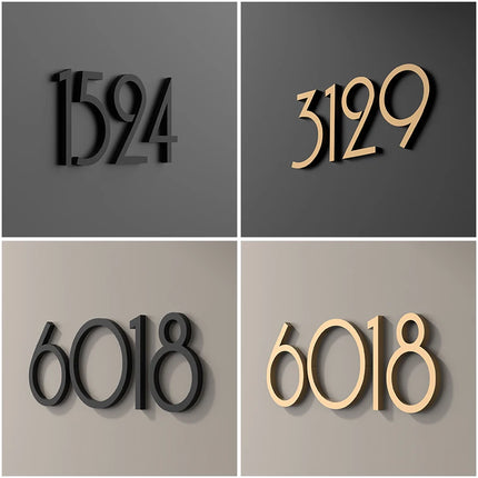 On The Door Extra Apartment Floating Exterior House Hotel Building 3D Digits Number Art Nordic Home Decor Wall Sticker Acrylic