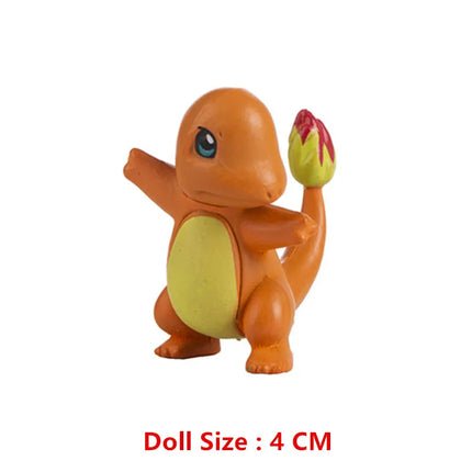 4-13Cm Pokemon Anime Figure Charizard Mewtwo Pikachu  Mew Psyduck Collection Pokemon Action Toys Model Birthday Gifts