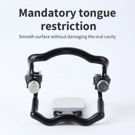 Stainless Steel BDSM Gag with Tongue Press Adjustable Metal Mouth Restraint Mouth Plug Slave Deep Throat Gag Restraint for Adult