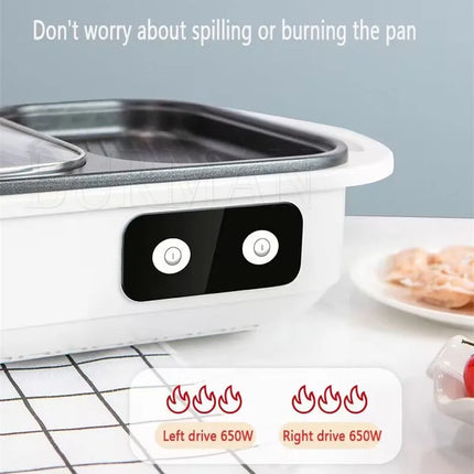 Household Grill Hot Pot Machine Electric Cooking Pot Barbecue Machine Electrique Pour