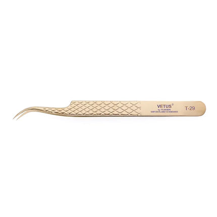 VETUS Original New MGT Series Eyelash Tweezers Anti-slip Handle Fish Scale Texture Precision Super Fine Fiber Tip Tweezers