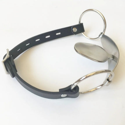 Stainless Steel Adjustable Open Mouth Gag Tongue Flail Sex Slave BDSM Bondage Restraints Fetish Sex Toys For Couples Erotic Toys