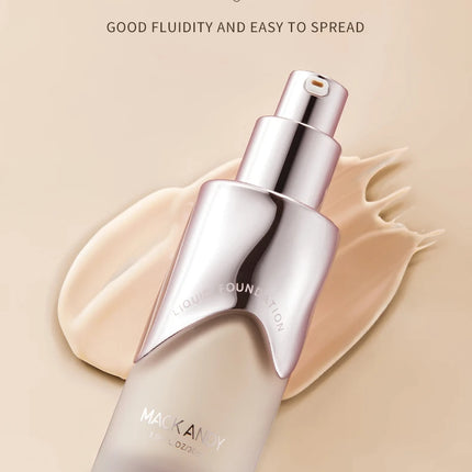 MACKANDY Ceramide Plant Extract Foundation For Full Coverage Long-Lasting Wear Natural Matte Finish Skin-Nourishing Makeup