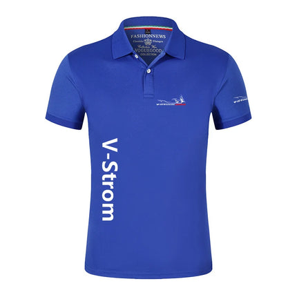 2024 Motorcycle Vstrom 650 V Strom Men's New Autumn Casual Polo Shirt Comfortable T-shirt High Quality Breathable Short Sleeve Top