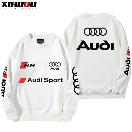 Audi RS Round Neck Hoodie for Men and Women 2025 New Autumn and Winter Loose and Versatile Casual Clothes