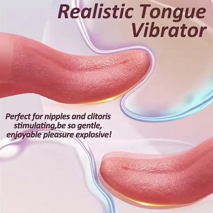 Tongue Vibrator Adult Sex Toys for Women - 10 Tongue Licking Vibrator Sex Toy Anal Clit Nipple Vibrators Female Couples Sex Toys