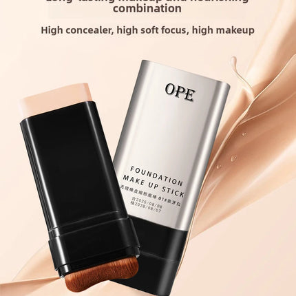 2-in-1 Foundation Stick - All-in-one coverage, waterproof and long-lasting, natural finish, suitable for all skin tones.