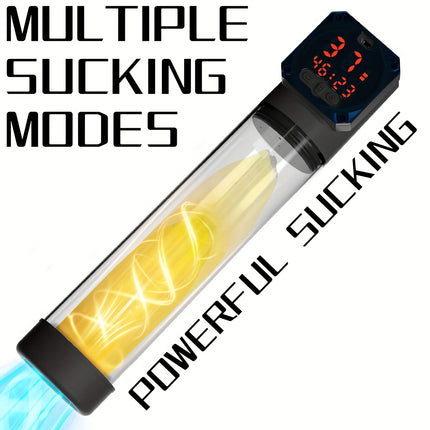 Automatic Vacuum Amplifier with 5 Suction Modes and 6 Training Modes Digital Display & Strong Suction Power Penis Pump Sex Toy