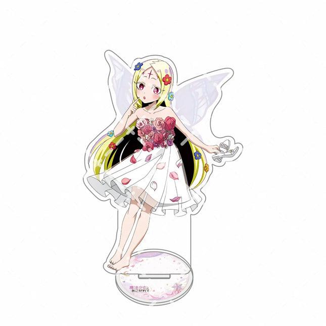 Gushing Over Magical Girls Locomuji White Dress Daisy Acrylic Standkeying, Elf Wings Anime Desk Ornament, Collectible FigureGift