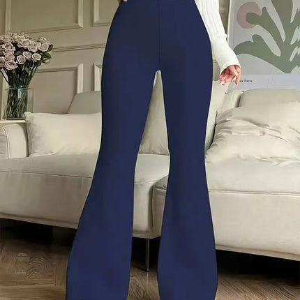 Women's High-Waisted Yoga Flared Pants Black Sexy Leggings Casual Trousers Comfortable Stretchy Bottoms for Fitness And Exercise
