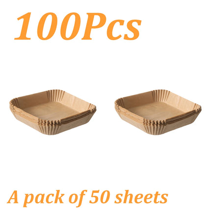 50-500Pcs Air Fryer Disposable Paper Non-Stick Square Round Non-Stick Airfryer Baking Papers Air-Fryer Paper Liners Paper